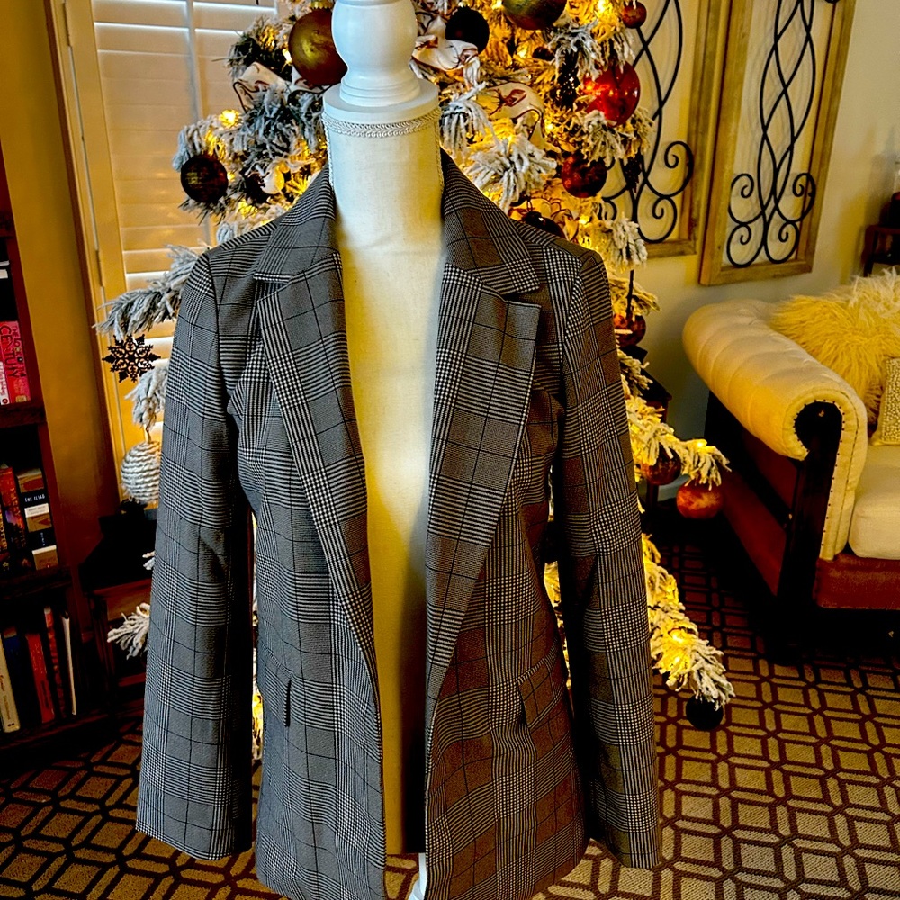 Glen plaid blazer